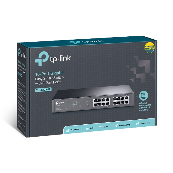 TL-SG1016PE TP-Link 16-Port Gigabit Easy Smart Switch with 8-Port PoE+ TP Link