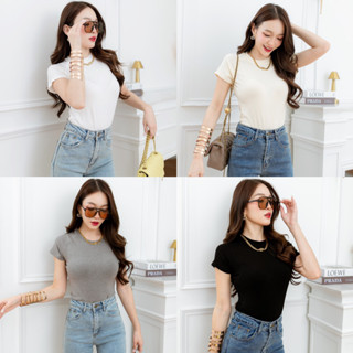 (DEWISEP1 ลด45฿) Dewishes ☕️ Tee Basic Top เสื้อยืดแขนสั้นตัวยาว ทรงดี ผ้าดีมาก