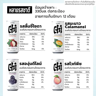 [ลังx24กระป๋อง] Sparkling soda 0Cal รสพีช รสส้มโชกุน ซ่าสดชื่น ไม่มีน้ำตาล Chi330ml