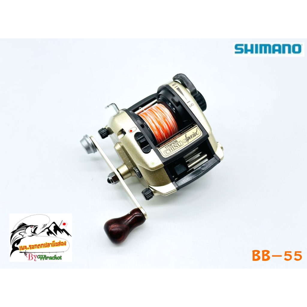 รอก รอกญี่ปุ่น รอกญี่ปุ่นมือ2 รอกตกปลา รอกเบท รอกหยดน้ำ Shimano (ชิมาโน่) Titanos Chinu Special GT-100 (BB-55) รอกเบททรง