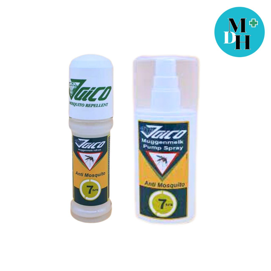 Jaico Mosquito Repellent Roll On ไจโก้ โลชั่นกันยุง แบบ ลูกกลิ้ง 50 ml 05430 / สเปรย์ Spray 75 ml 00