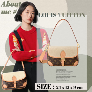 หลุยส์วิตตอง Louis Vuitton Borsa Diane Messenger Bag/กระเป๋าสะพายไหล่/Fur Style