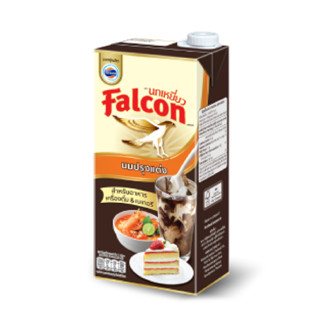 นมปรุงแต่ง นมข้นจืด ตรา นกเหยี่ยว (Falcon) ขนาด 1 ลิตร ยกลัง 1 ลิตร x 12 กล่อง