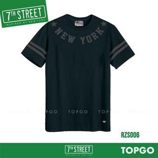 7th Street เสื้อยืดสกรีนลาย รุ่น New York Star (กรมเข้ม_ ดำ) RZS006 ของแท้