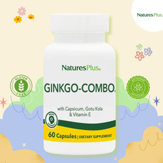 NaturePlus Ginkgo-Combo 60 VegCap 🍀สารสกัดใบแปะก๊วย บำรุงสมอง หัวใจ และต้านอนุมูลอิสระ🍀