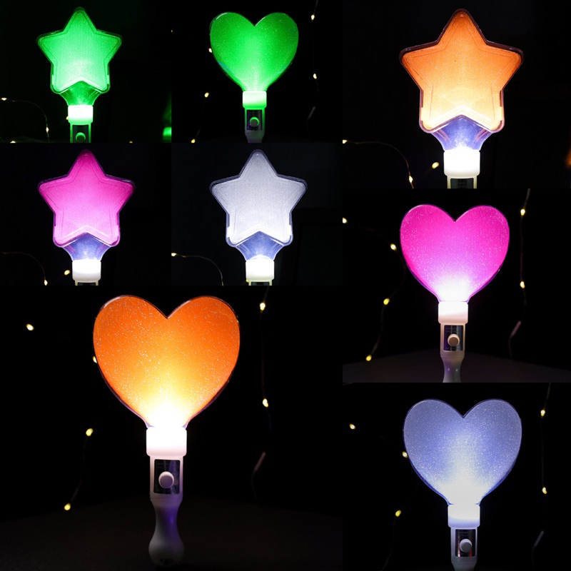 (พร้อมส่ง🇹🇭) แท่งไฟ LED รูปหัวใจ ดาว เรืองแสง เชียร์คอนเสิร์ต ปาร์ตี้ อุปกรณ์เชียร์สีส้ม หัวใจสีส้ม ชมพู ขาว เขียว ม่วง