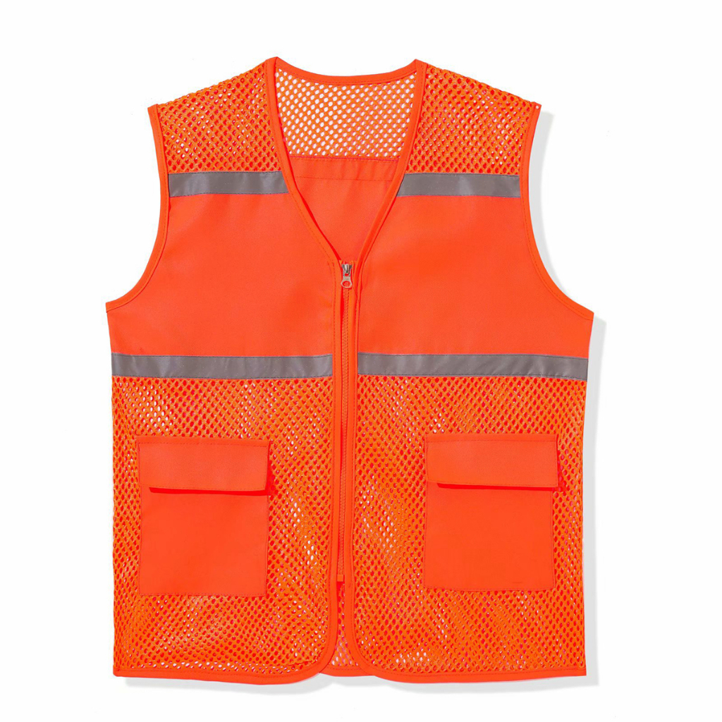 Reflective safety vest เสื้อกั๊กสะท้อนแสงเพื่อความปลอดภัย รุ่นระบายความร้อน เสื้อกั๊กจราจร เสื้อกั๊กทำงาน