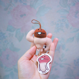 พวงกุญแจ ตุ๊กตา เห็ดกล้าม nameko นาเมะโกะ