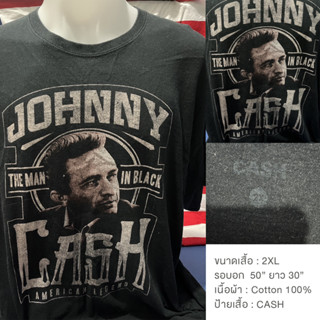 pshirtvingtage เสื้อยืดนักร้องวินเทจ มือสอง Johnny Cash งานป้าย CASH