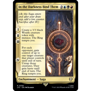 In the Darkness Bind Them การ์ด Magic The Gathering ของแท้ จากชุด The Lord of the Rings