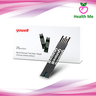 YUWELL Blood Test Strip รุ่น Y330 แถบตรวจน้ำตาลในเลือด แผ่นตรวจน้ำตาลในเลือด 25 ชิ้น/กล่อง