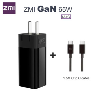 หัวชาร์จ ยี่ห้อ ZMI รุ่น GaN 65W  HA729 พร้อมสาย Type-C 1A1C Dual พอร์ต Quick Charger Type C To Type C fast Charger