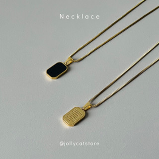 JOLLY CAT - Black pendant necklace