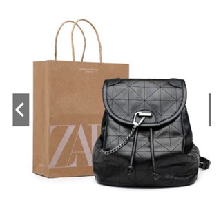 Zara ใหม่ กระเป๋าเป้Zara สะพายหลังลําลอง  แฟชั่นสําหรับสตรี