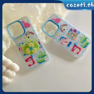 คูปองเคลม🎀เคสไอโ case for iphone 11 12 สัตว์การ์ตูนที่สร้างสรรค์ เคส 14 13 12 11 pro max ขาตั้งโทรศัพท์