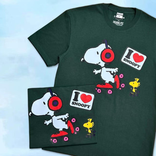 ลิขสิทธิ์แท้ เสื้อยืด Snoopy เกรดพรีเมียม ไม่หด ไม่ย้วย คอทตอน 100% มี 4 เฉดสี (คอลเลคชั่น Roller Skating)