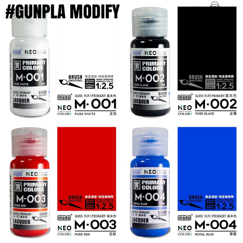 MODO NEO COLOR สีสูตรแลคเกอร์ ชนิดสีเงา ขนาด 30 ml M001-M004