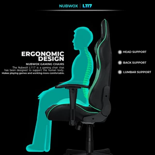 [มีของพร้อมส่ง‼️]NUBWO L117 GAMING CHAIR เก้าอี้เกมมิ่ง ปรับเอนได้สูงสุด 180 องศา มีหลากหลายสี ของแท้รับประกัน 1 ปี
