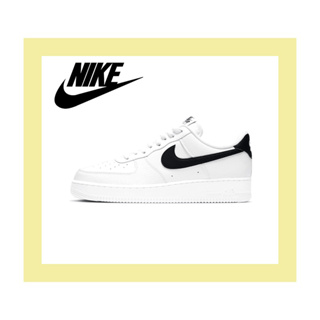 ลิขสิทธิ์แท้ Nike Air Force 1 Low "White and Black" classic retro wear-resistant non-slip low top casual shoes white bla
