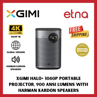 XGIMI Halo+ 1080P Portable Projector, 900 ANSI Lumens with Harman Kardon Speakers