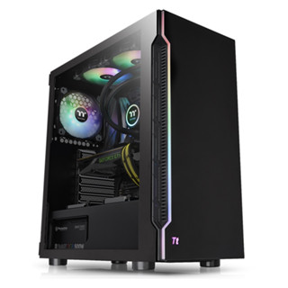 THERMALTAKE ( เคสคอมพิวเตอร์ แบบเปล่า ๆ ) CASE H200 TG RGB BLACK / WHITE ATX MID TOWER