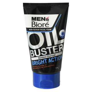 BIORE Men s Non Scrub Facial Foam Face Wash Cleans Oil Buster Bright Action 100g