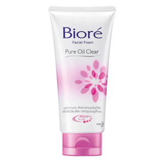 BIORE Facial Foam Pure Oil Clear 100g. บิโอเร เฟเชี่ยล โฟม เพียว ออยล์ เคลียร์