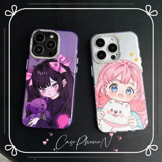 🔥สไตล์ใหม่🔥เคสไอโฟน iphone 11 14 Pro Max ins สาว หวานเท่ สาวการ์ตูน น่ารัก ปกป้องเต็มที่ iphone12 13 Pro Case for iPhone