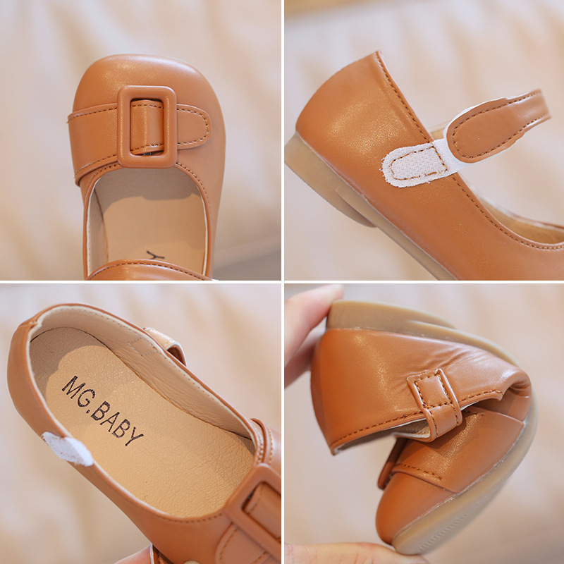 jqk พร้อมส่ง รองเท้าหนังเด็กผู้หญิง  คลาสสิค (มี3 สี ดำ/น้ำตาล/ครีม) รุ่น J006 - รูปที่ 6