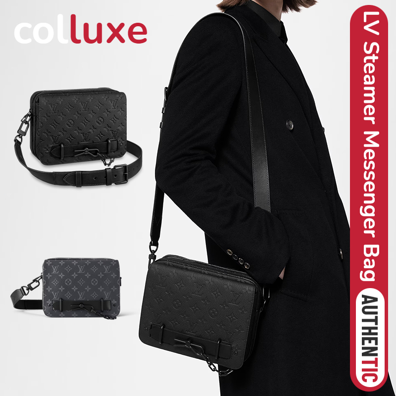 👜หลุยส์วิตตอง Louis Vuitton Steamer Messenger Bag กระเป๋าแมสเซนเจอร์ M57307 Monogram กระเป๋าสะพายผู้ชาย
