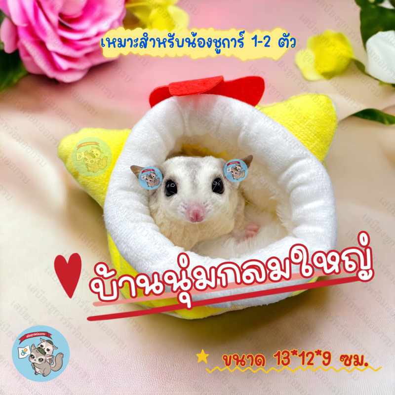 V ( บ้านนุ่มกลมใหญ่ ) SUGAR บ้านนุ่มนิ่ม บ้าน ที่นอน เบาะนอน เปล สัตว์เลี้ยง สัตว์เล็ก ชูการ์ กระรอก ดอร์เมาส์ แฮมสเตอร์