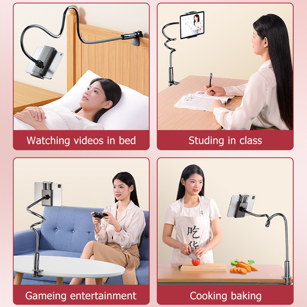 Phone Holder ไอแพด ขาจับมือถือ ที่หนีบสมาร์โฟน แท่นวางไอโฟน แบบหนีบ stand holder ที่หนีบโทรศัพท์หัวเตียง For iPad 80cm รูปที่ 3