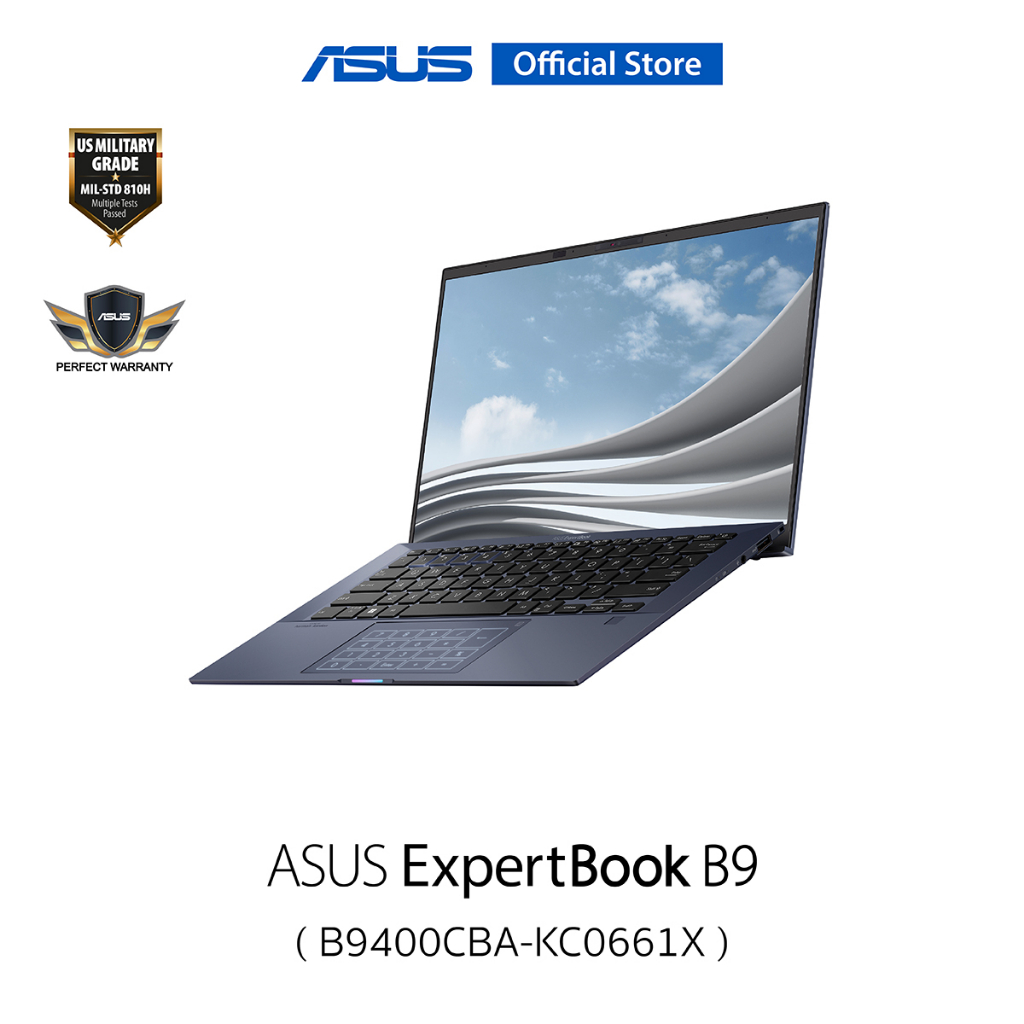ASUS Expertbook B9 (B9400CBA-KC0661X), 14" FHD (1920x1080), Intel Core i7-1265U vPro, 32GB LPDDR5 on board, 1TB M.2 NVMe PCIe 4.0 SSD, Windows11 Pro
