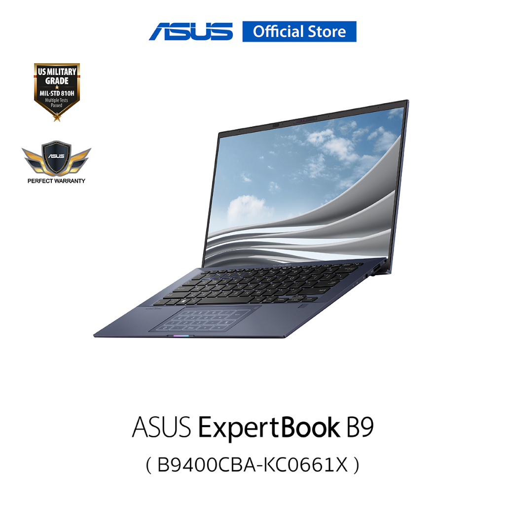 ASUS Expertbook B9 (B9400CBA-KC0661X), 14" FHD (1920x1080), Intel Core i7-1265U vPro, 32GB LPDDR5 on