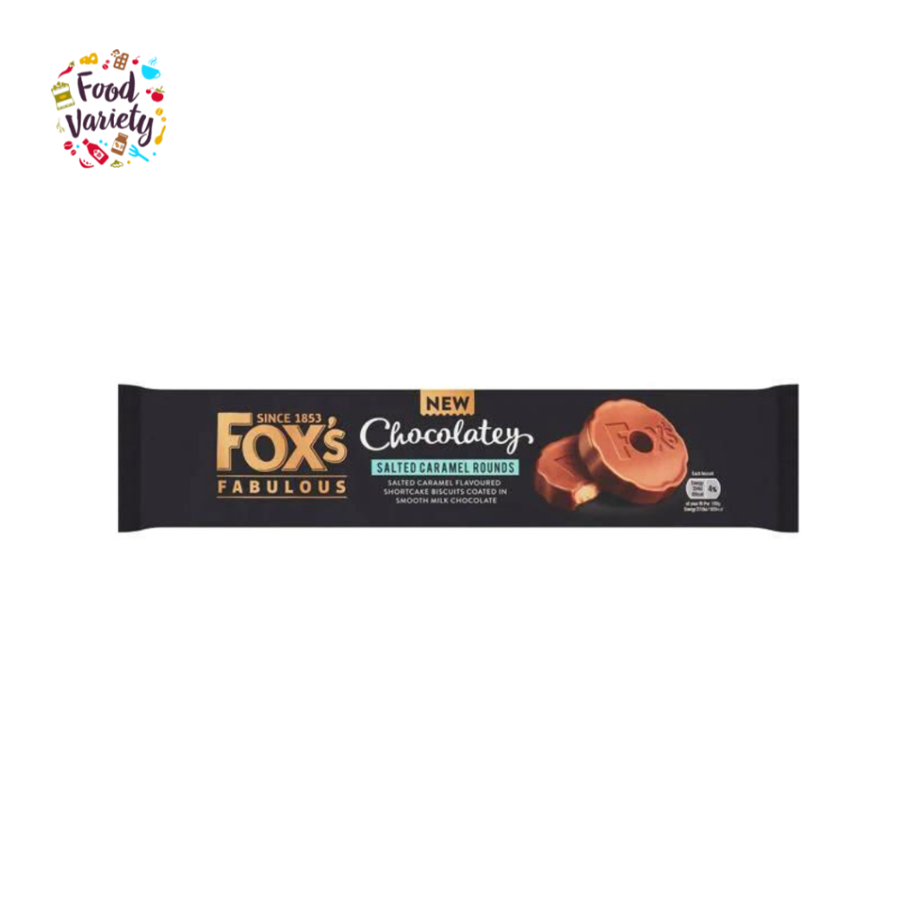 Fox's Salted Caramel Chocolatey Rounds - Shortcake Biscuits 130g
