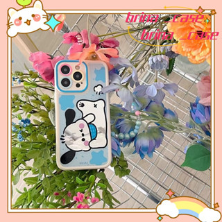 ❤️ส่งของขวัญ❤️ เคสไอโฟน 11 12 13 14 Pro Max ลูกสุนัข พื้นผิวกระจก แฟชั่น การ์ตูน ความนิยม Case for iPhone ป้องกันการตก