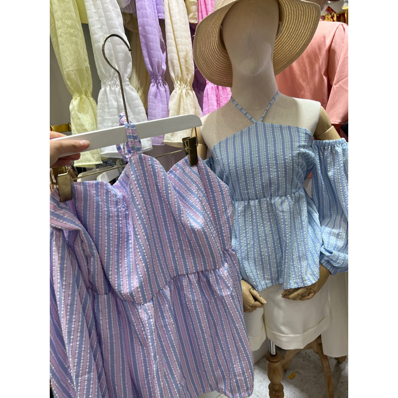 เสื้อปาดไหล่สาวอวบ อกกางสุด 58”