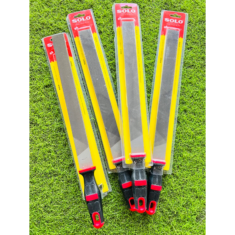 ตะไบแบน หยาบ ขนาด 12นิ้ว SOLO ตะไบ ตะไบหยาบ คละสี อย่างดี