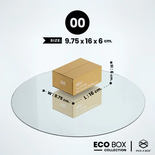 กล่อง ECO BOX (Size 00) เหมาๆ - 100 ใบ /แพ็ค : กล่องพัสดุรักษ์โลกผลิตจากเยื่อไม้รีไซเคิล PICK A BOX