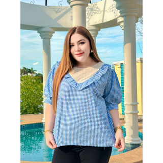 🔥Plussize🔥เสื้อคนอ้วน🔥 อก 50"  อก 54"