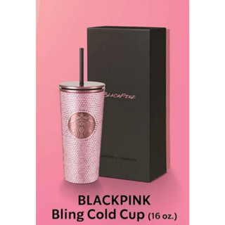 ของแท้ 💯%Starbucks Stainless Steel Bling BLACKPINK Cold Cup 16 oz.