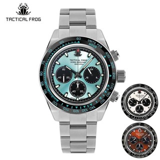 Tactical Frog VS75 Solar Chronograph Watch V2 41mm Quartz Movement Sapphire C3 Luminous 200M Waterproof Luxury Watch