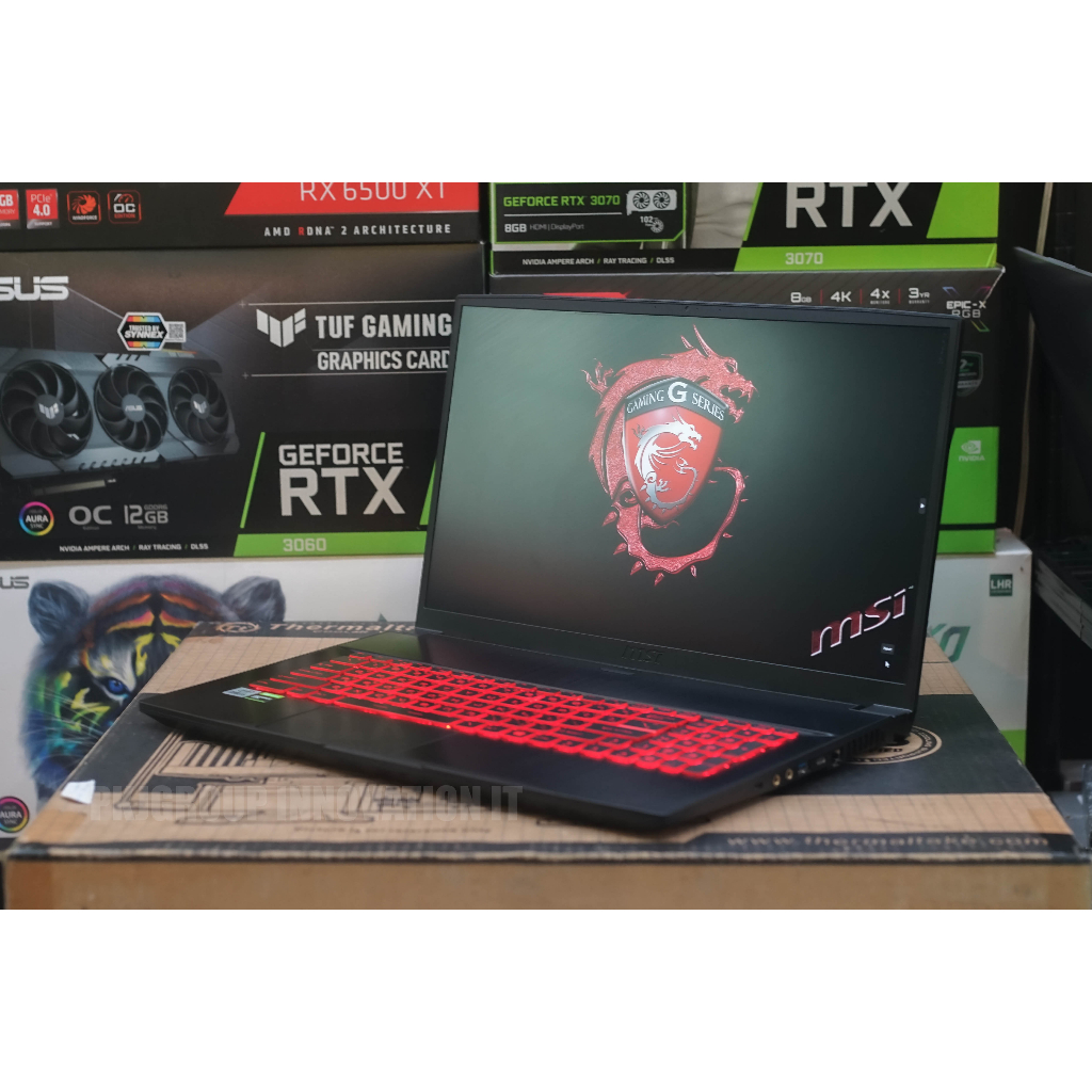โน๊ตบุ๊คเล่นเกมมือสอง MSI GF75 Thin 10SC-079TH i5-10500H RAM 8 GB SSD 512GB GTX1650 17.3"
