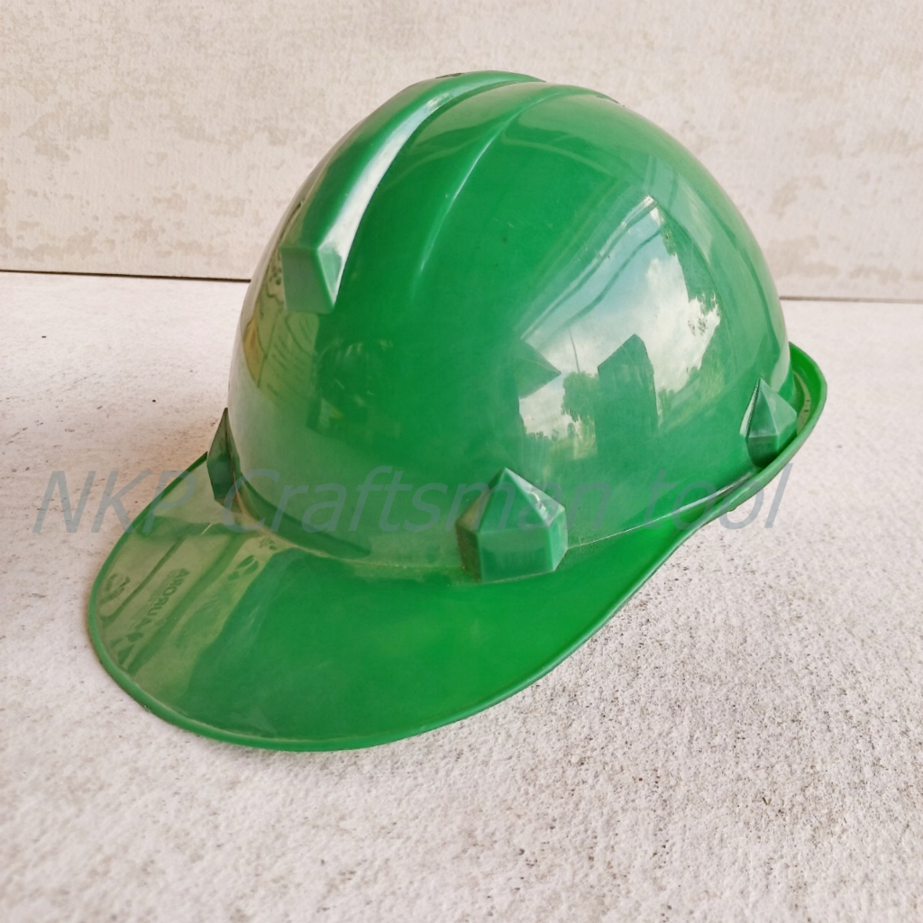 หมวกเซฟตี้ นิรภัย ป้องกันภัย สีเขียว ราคาถูก ระบายอากาศได้ดี
