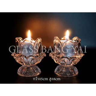 ดอกบัวเชิงเทียนแก้ว(มีสินค้าพร้อมส่ง)ราคาต่อ1คู่