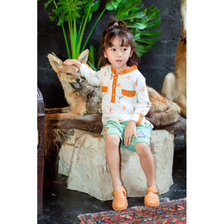Little Hug เสื้อคอจีนพร้อมกางเกงขาสั้น (AF07)