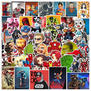 พร้อมส่ง ANIME MARVEL DISNEY sticker สติกเกอร์กันน้ำรูปแบบที่แตกต่างกัน 50 ชิ้น