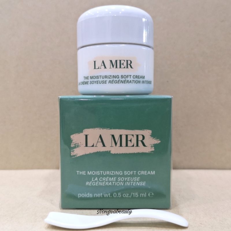 LAMER The Moisturizing Soft Cream 15ml ครีมบำรุงผิวหน้า ช่วยมอบความชุ่มชื้นอย่างล้ำลึก ให้ผิวเรียบเนียน กระจ่างใส