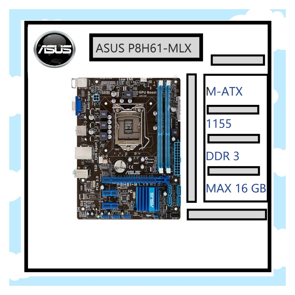 Main board asus p8h61-mlx3plus