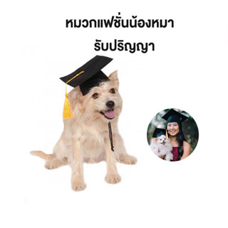 หมวกปริญญาน้องหมา หมวกแฟนซีสุนัข Tassel Degree Hat Pet Products